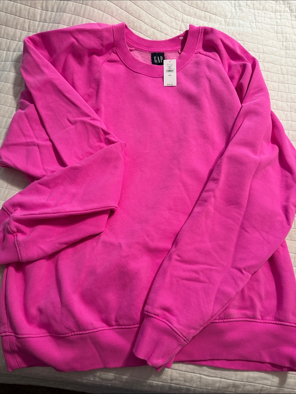 GAP Women's Bright Pink Crewneck Sweatshirt